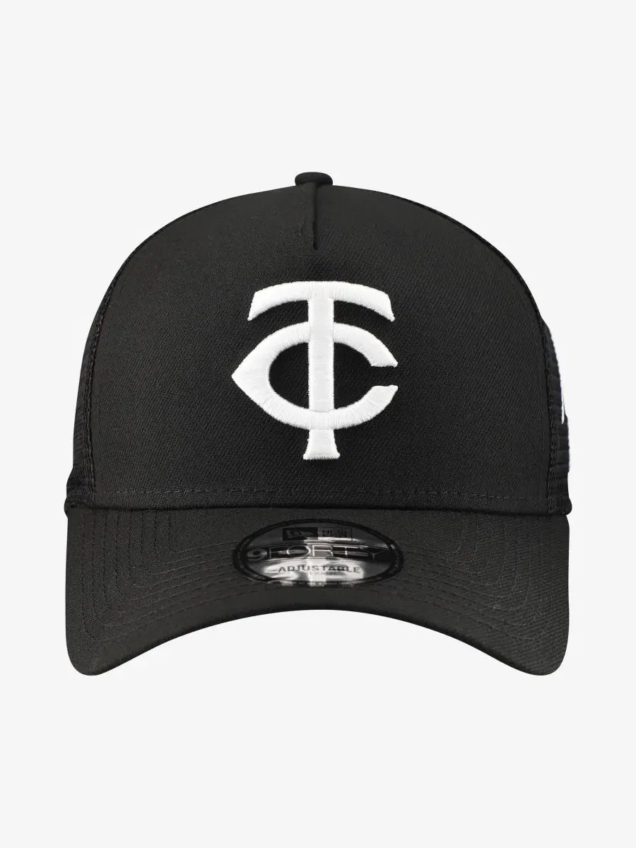 Кепка-тракер с вышивкой Minnesota Twins Side Script 9FORTY A-Frame New Era — изображение 2 из 4, черный