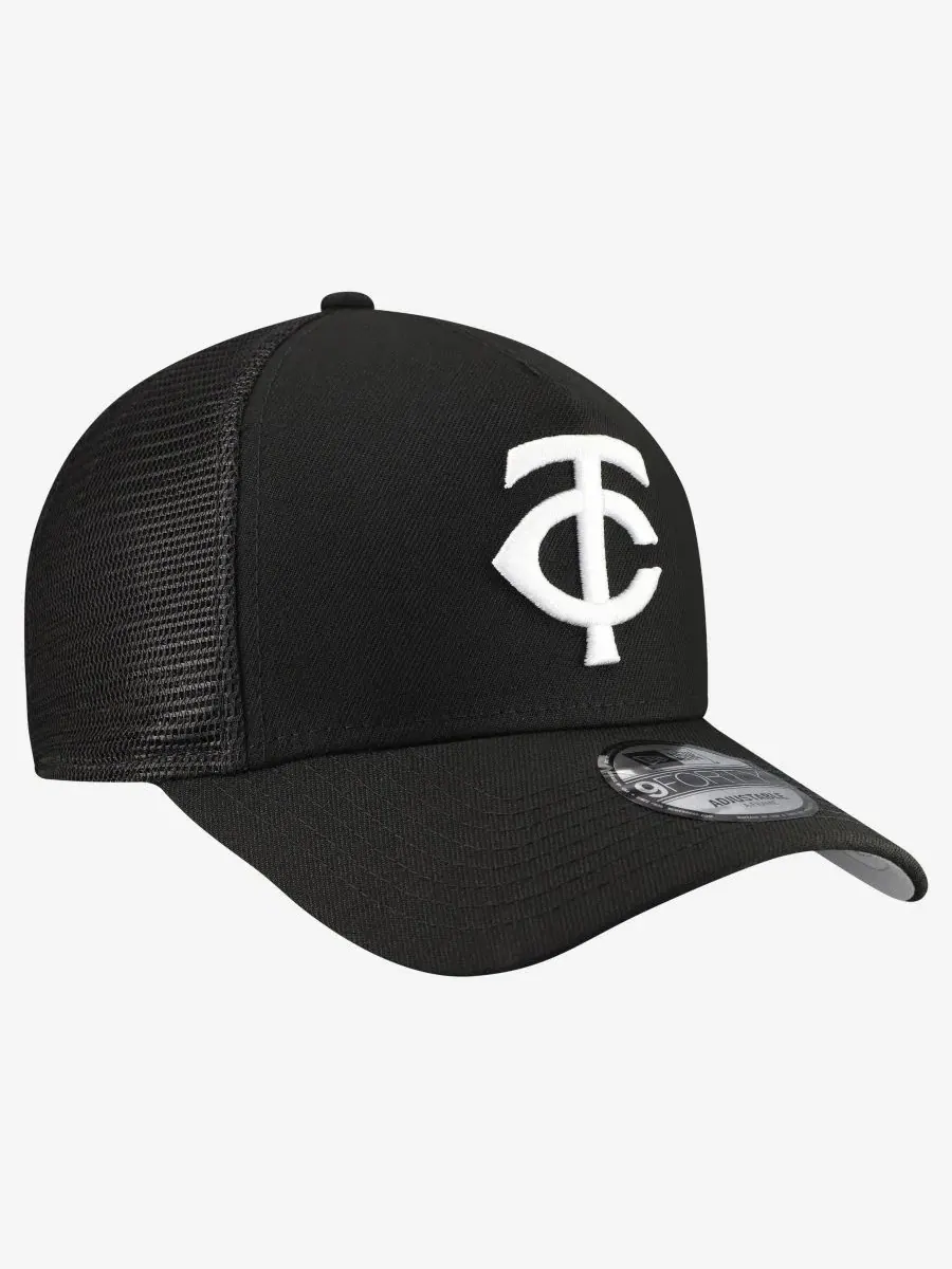 Кепка-тракер с вышивкой Minnesota Twins Side Script 9FORTY A-Frame New Era — изображение 3 из 4, черный