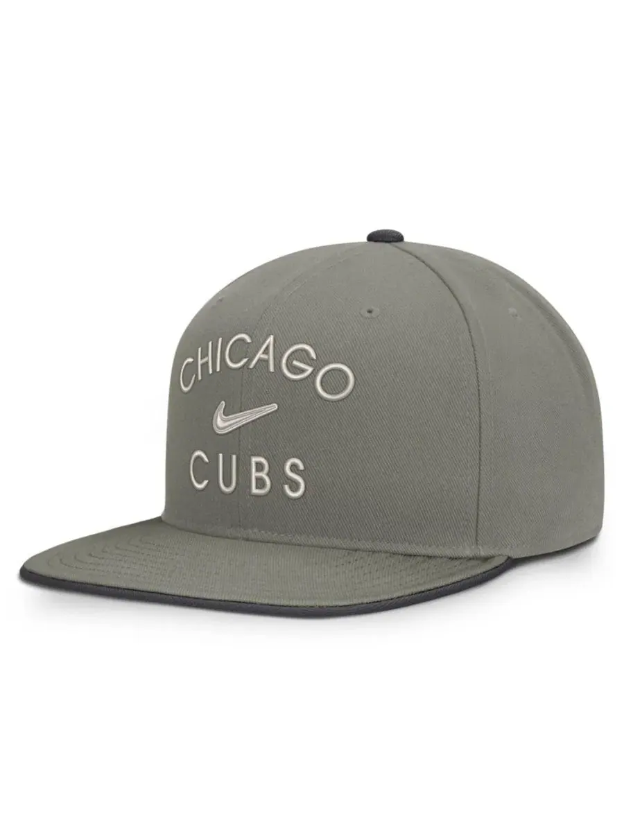 Кепка-снэпбек с вышивкой Chicago Cubs, модель Pro Dri-FIT Nike — изображение 3 из 5, серый