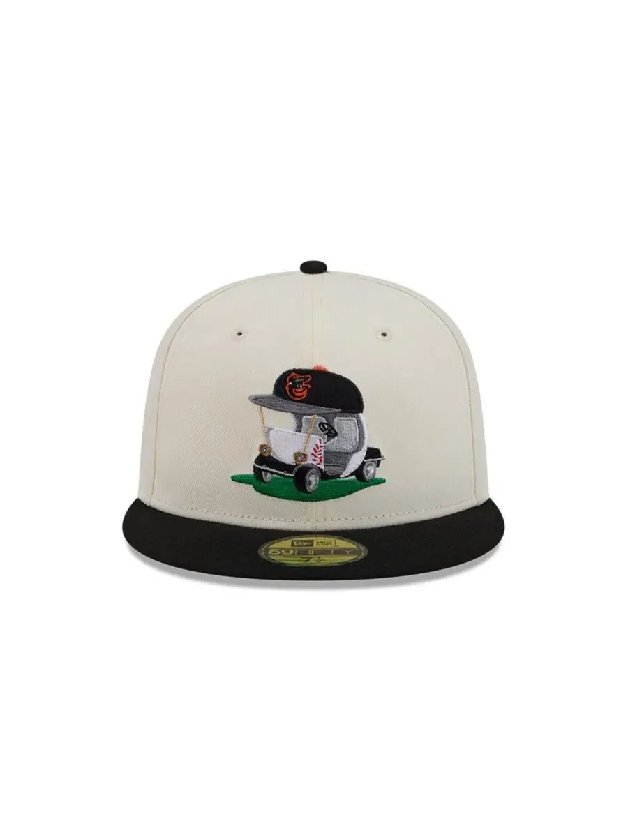 Мужская кепка Baltimore Orioles Bullpen Cart 59FIFTY кремово-черного цвета New Era — изображение 2 из 5, кремовый черный