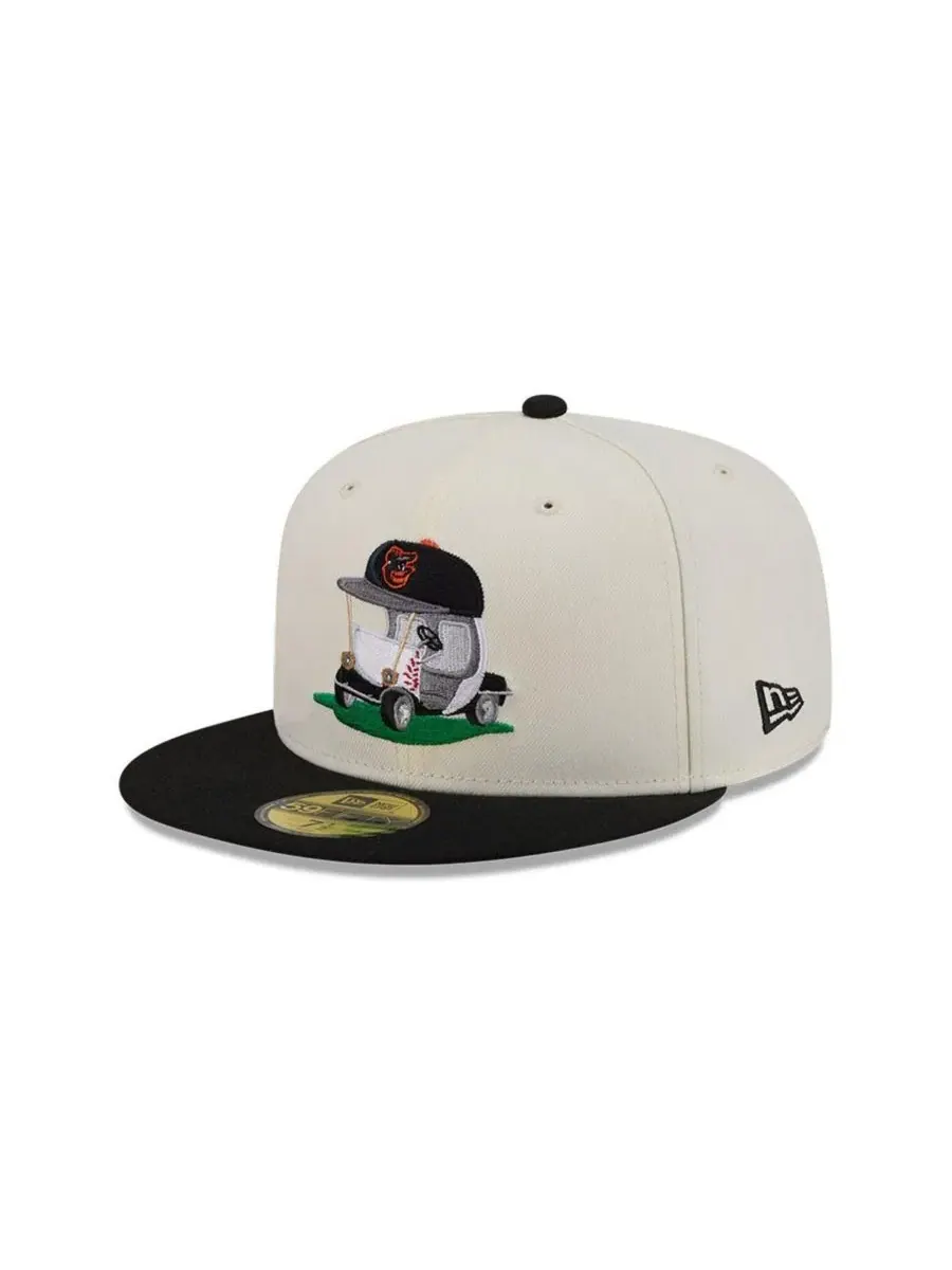 Мужская кепка Baltimore Orioles Bullpen Cart 59FIFTY кремово-черного цвета New Era — изображение 3 из 5, кремовый черный