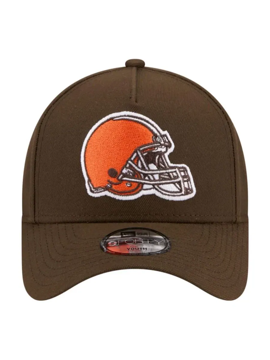 Кепка Cleveland Browns 9FORTY A-Frame Adjustable Hat New Era — изображение 2 из 7, коричневый