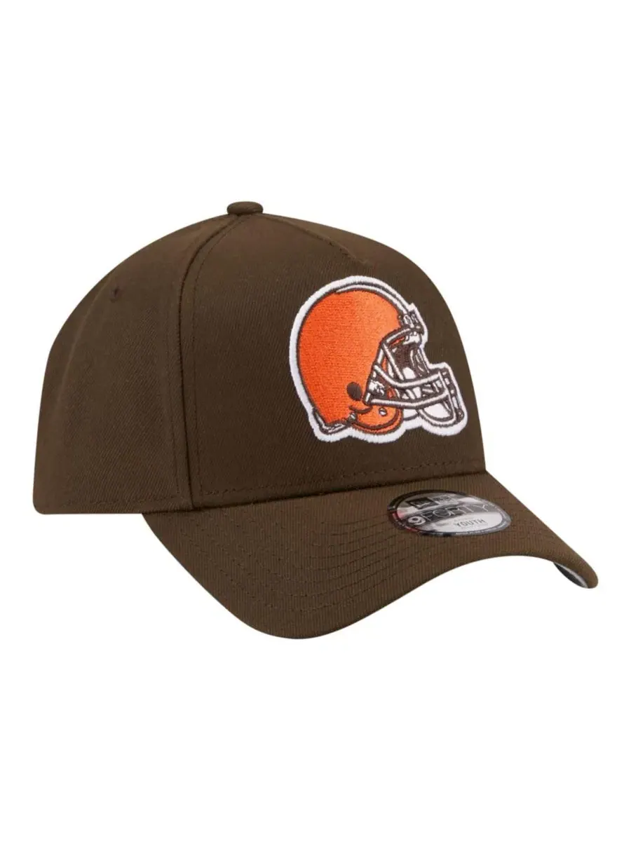 Кепка Cleveland Browns 9FORTY A-Frame Adjustable Hat New Era — изображение 3 из 7, коричневый
