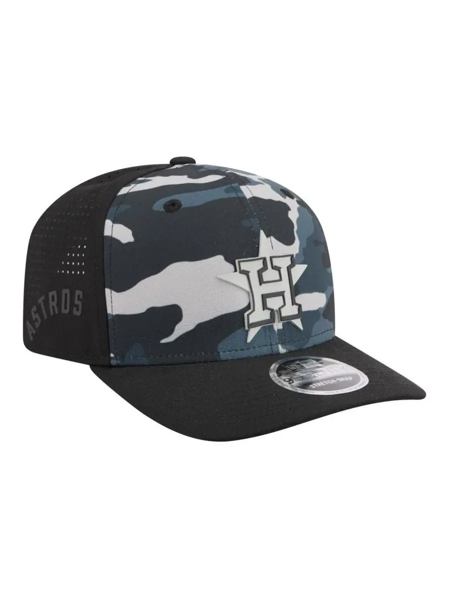 Кепка с принтом Houston Astros Tonal Camo 9SEVENTY New Era — изображение 3 из 5, черный