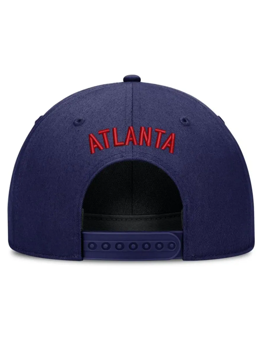 Кепка с вышивкой Atlanta Braves Cooperstown Rise Nike — изображение 4 из 4, королевский