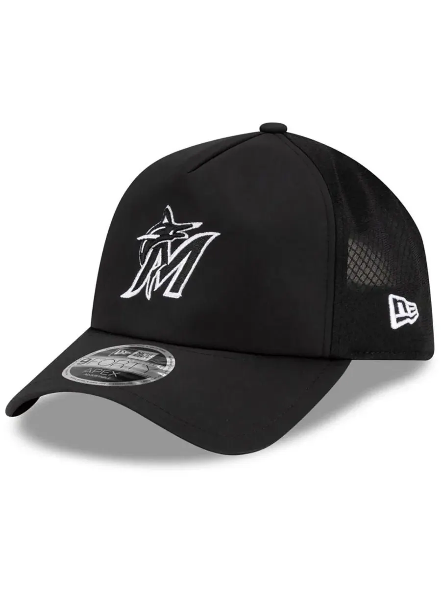 Бейсболка New Era Miami Marlins 2026 Batting Practice Apex 9FORTY