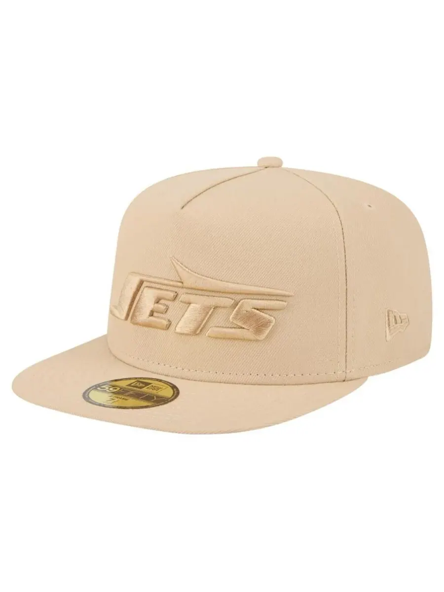 New Era Мужская бежевая бейсболка New York Jets Color Pack A-Frame 59FIFTY Fitted Hat