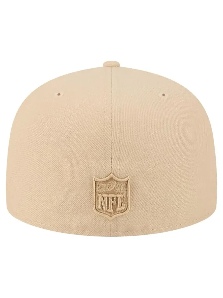 New Era Мужская бежевая бейсболка New York Jets Color Pack A-Frame 59FIFTY Fitted Hat — изображение 3 из 4, бежевый