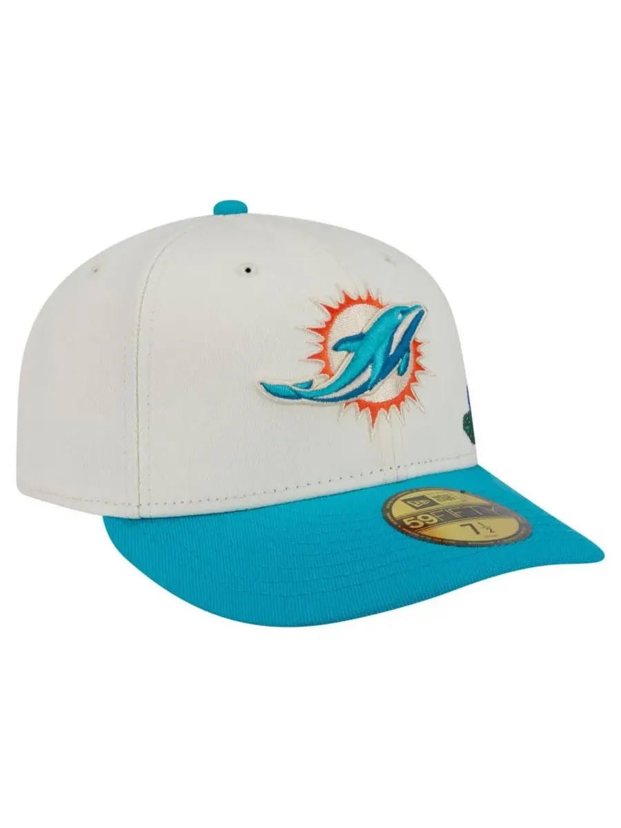 New Era Мужская кепка 59FIFTY кремового/бирюзового цвета с цветочным принтом, посвященная команде — изображение 3 из 4