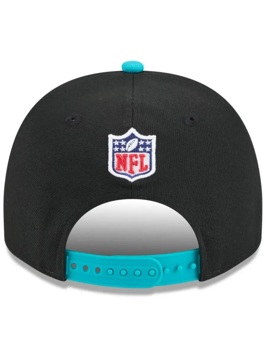 New Era Мужская кепка-бейсболка A-Frame 9FIFTY черного/бирюзового цвета с символикой команды Miami — изображение 3 из 5