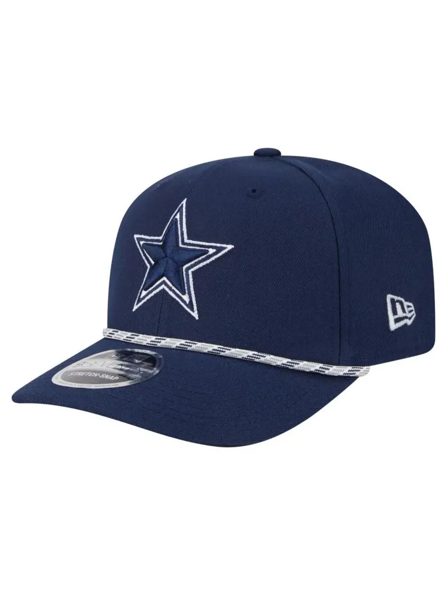 New Era Мужская темно-синяя кепка Dallas Cowboys Gameday Multi Rope 9SEVENTY с эластичными