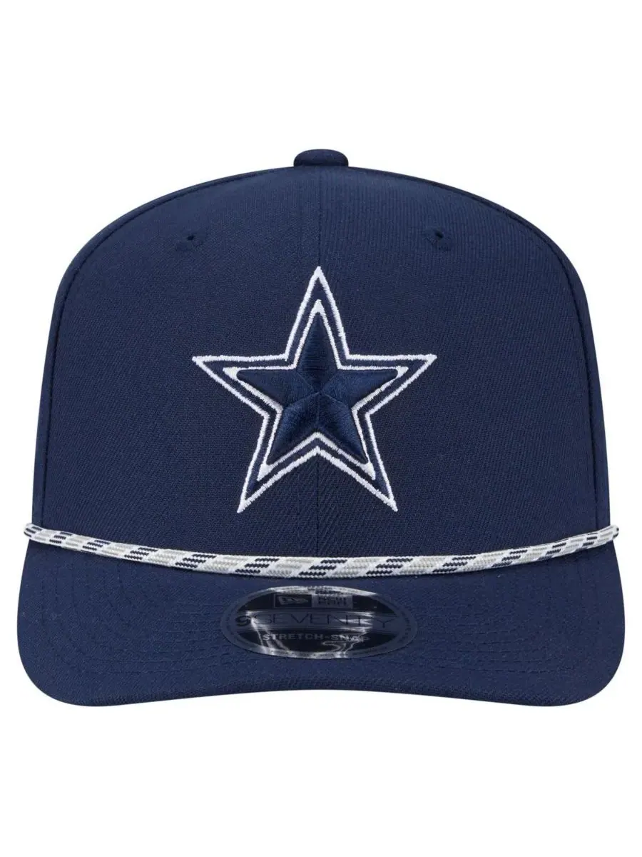 New Era Мужская темно-синяя кепка Dallas Cowboys Gameday Multi Rope 9SEVENTY с эластичными — изображение 5 из 5, темно-синий