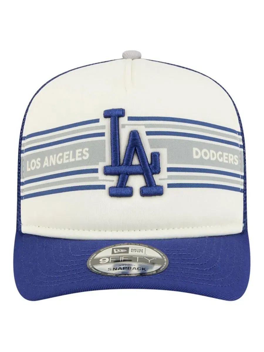 New Era Мужская кепка-тракер Los Angeles Dodgers с баннером A-Frame и надписью 9FIFTY — изображение 4 из 4, кремовый