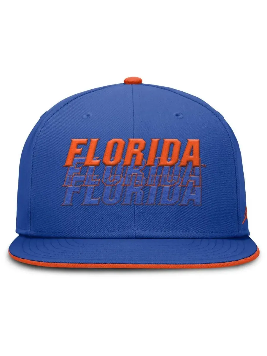 Мужская бейсболка Royal Florida Gators True Primetime Performance Fitted Hat Jordan — изображение 2 из 4, королевский