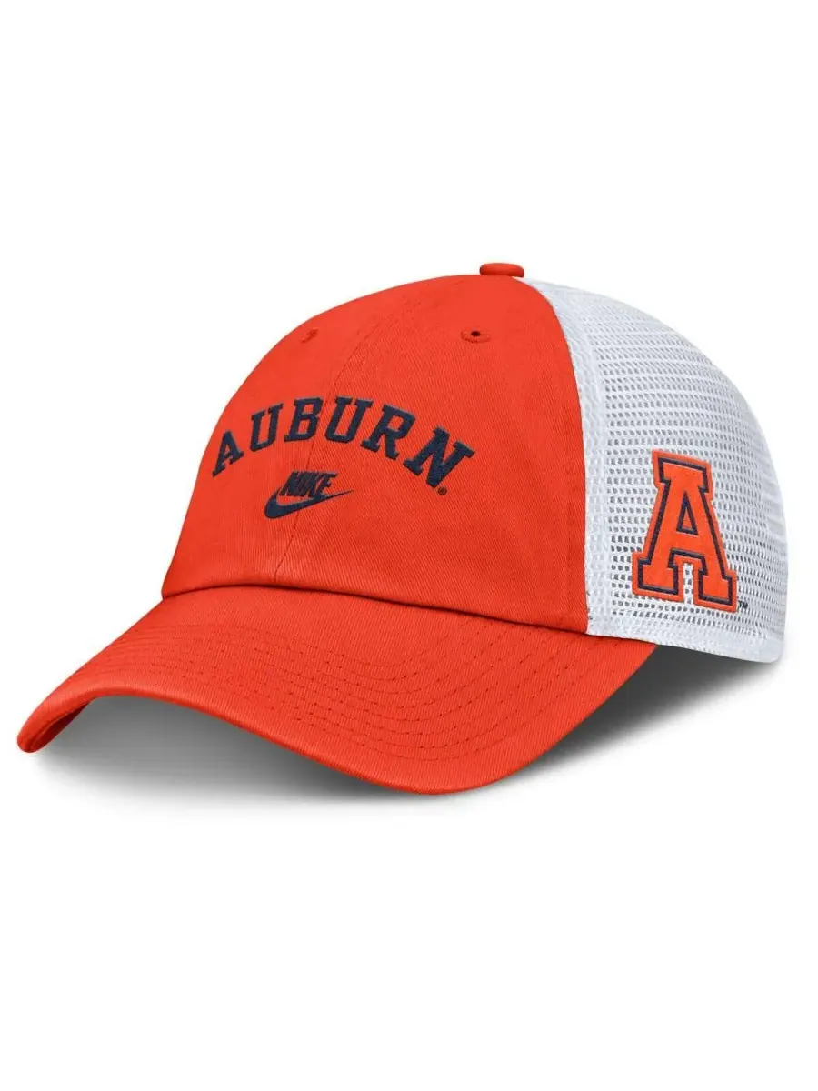 Nike Мужская оранжево-белая бейсболка Auburn Tigers 2025 Sideline Campus Pro Local с