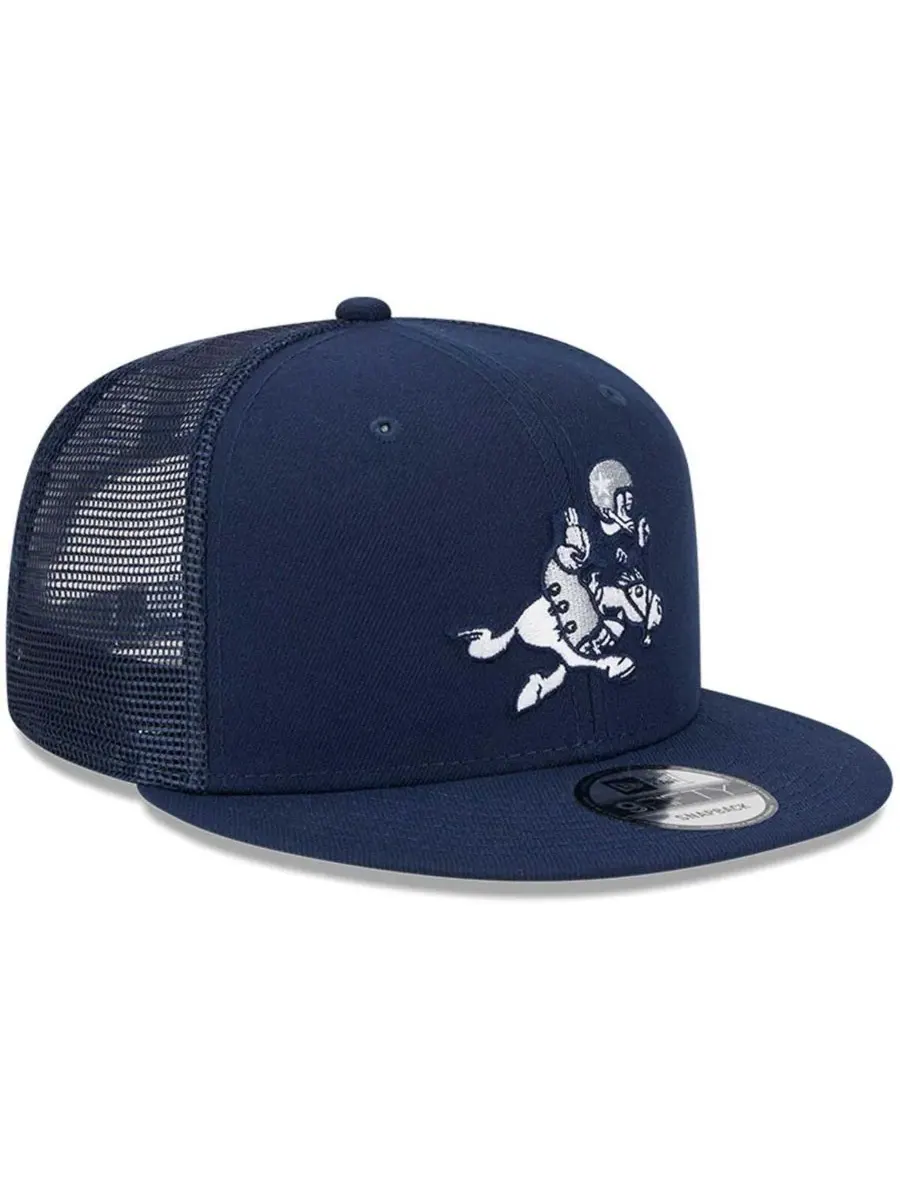 New Era Мужская темно-синяя ретро-кепка Dallas Cowboys Joe Main Trucker 9FIFTY Snapback — изображение 3 из 4, темно-синий
