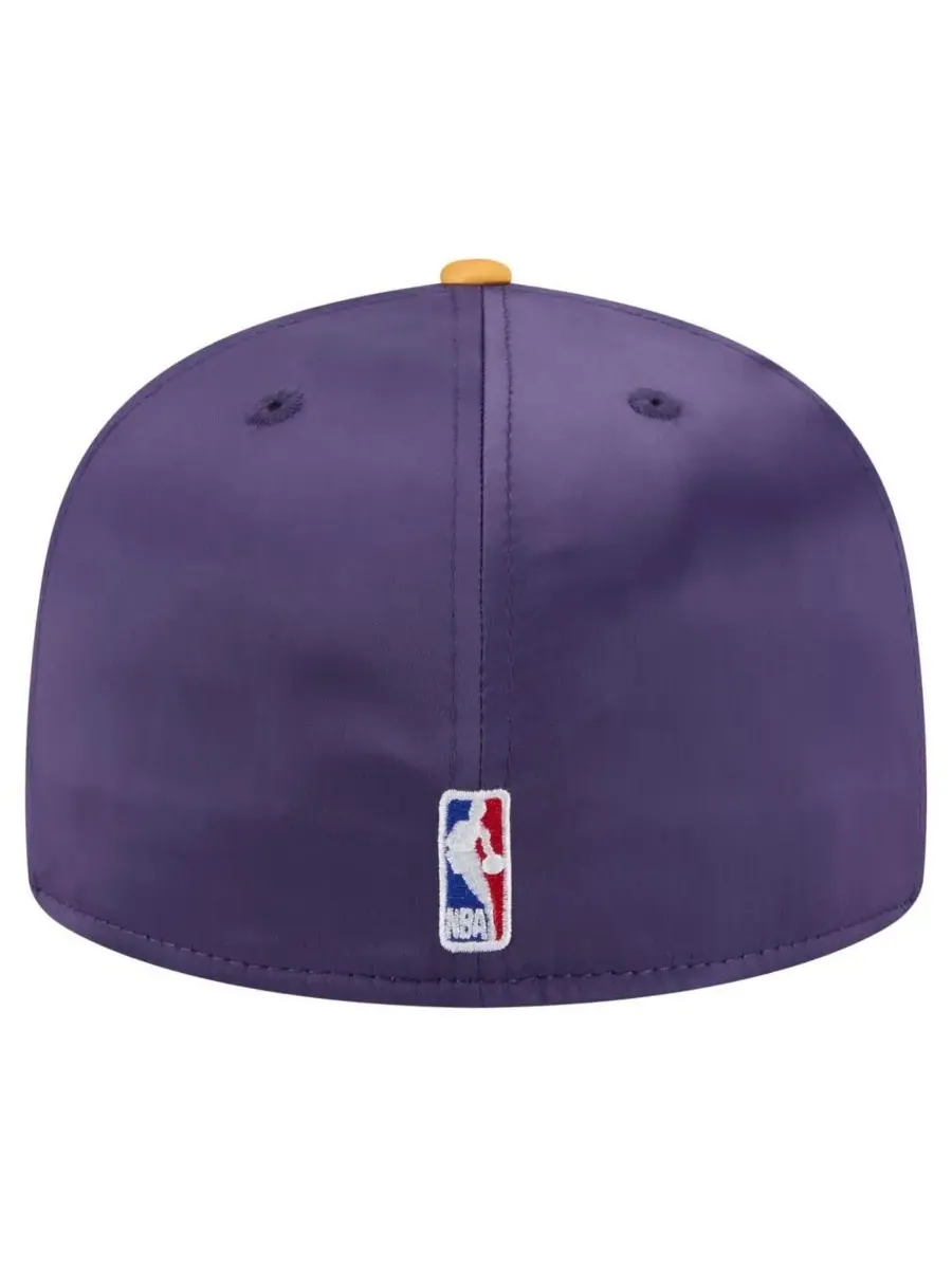 New Era Мужская фиолетово-золотая атласная винтажная кепка 59FIFTY с двухцветной отделкой — изображение 4 из 4