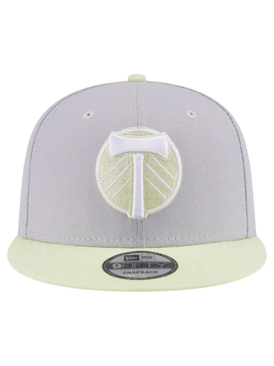 New Era Мужская серая кепка Portland Timbers Color Pack Two-Tone 9FIFTY Snapback — изображение 2 из 4, серый