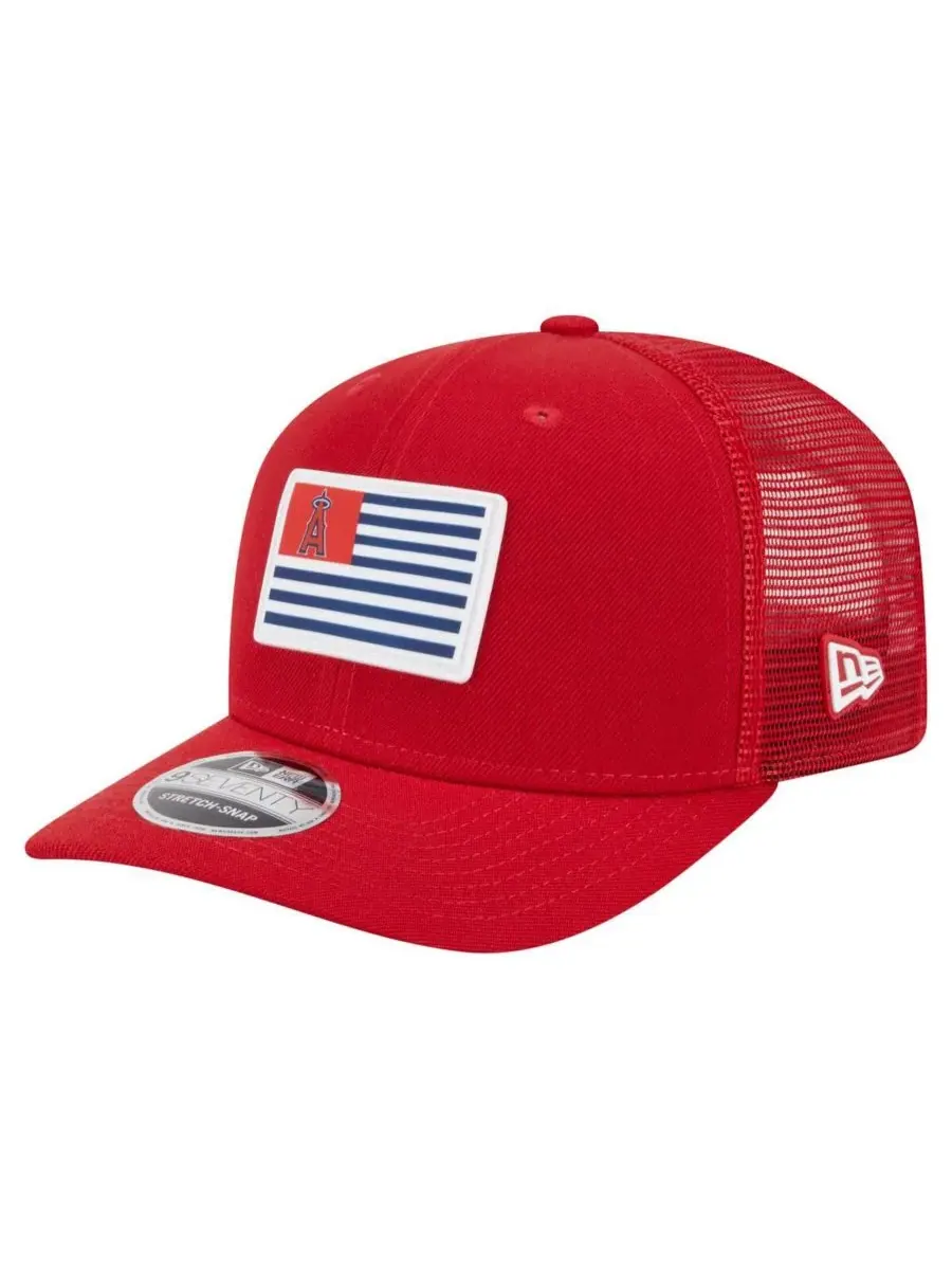 New Era Мужская красная кепка Los Angeles Angels Flag 9SEVENTY с эластичными застежками