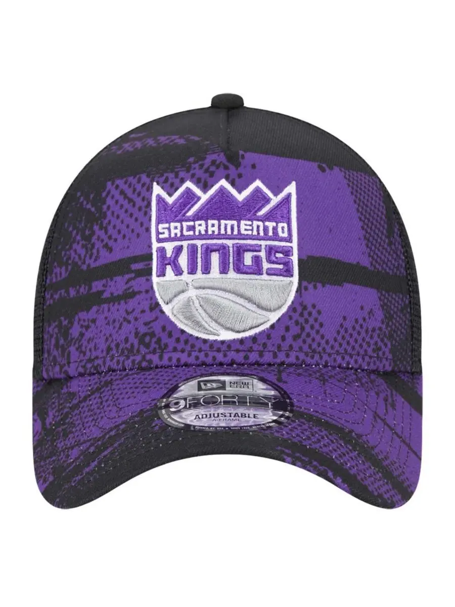 New Era Мужская кепка Sacramento Kings Tip Off A-Frame Trucker 9FORTY с регулируемым размером — изображение 2 из 4