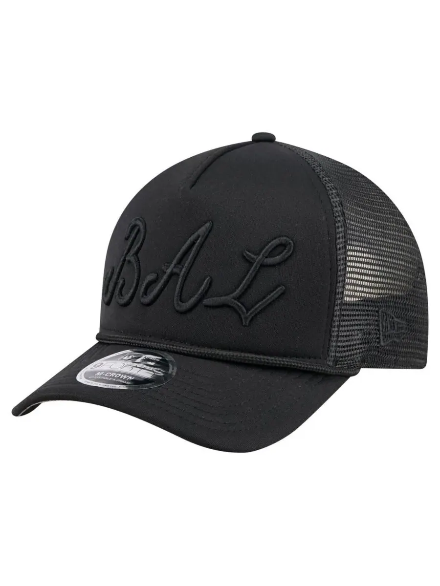 New Era Мужская черная регулируемая бейсболка Baltimore Orioles City Initial 9FORTY A-Frame M-Crown