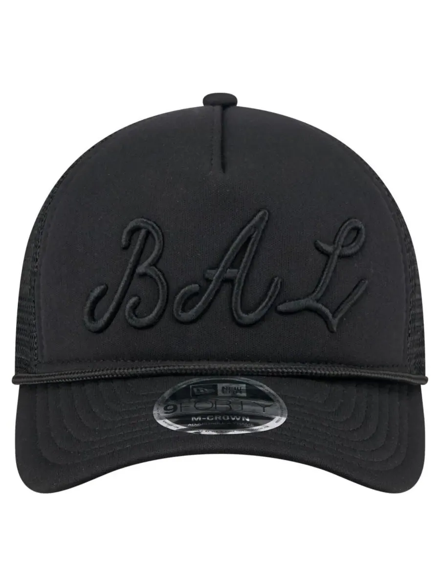 New Era Мужская черная регулируемая бейсболка Baltimore Orioles City Initial 9FORTY A-Frame M-Crown — изображение 2 из 4