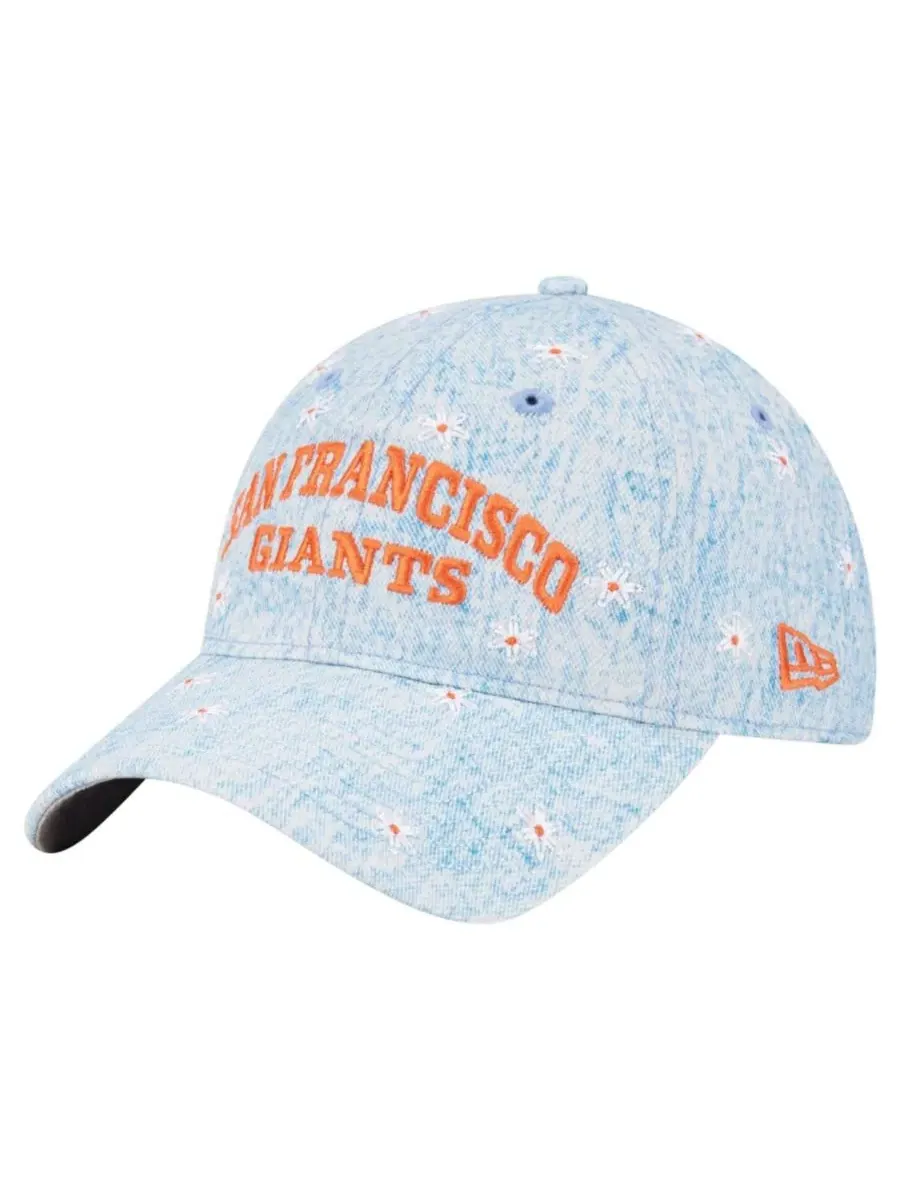 Кепка с вышивкой ромашек San Francisco Giants Daisy All Over 9TWENTY New Era — изображение 3 из 7, светлый синий