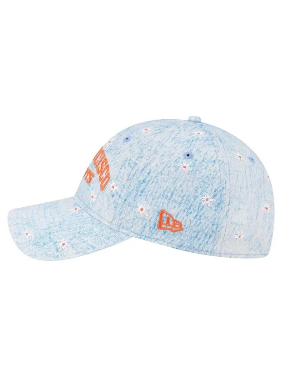 Кепка с вышивкой ромашек San Francisco Giants Daisy All Over 9TWENTY New Era — изображение 7 из 7, светлый синий