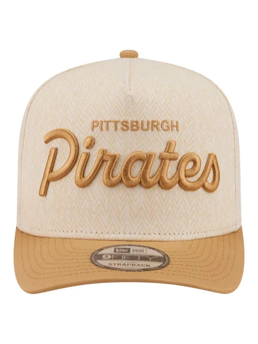 Кепка-снапбек с высокой тульей Pittsburgh Pirates Herringbone 9FIFTY A-Frame New Era — изображение 5 из 5, бежевый