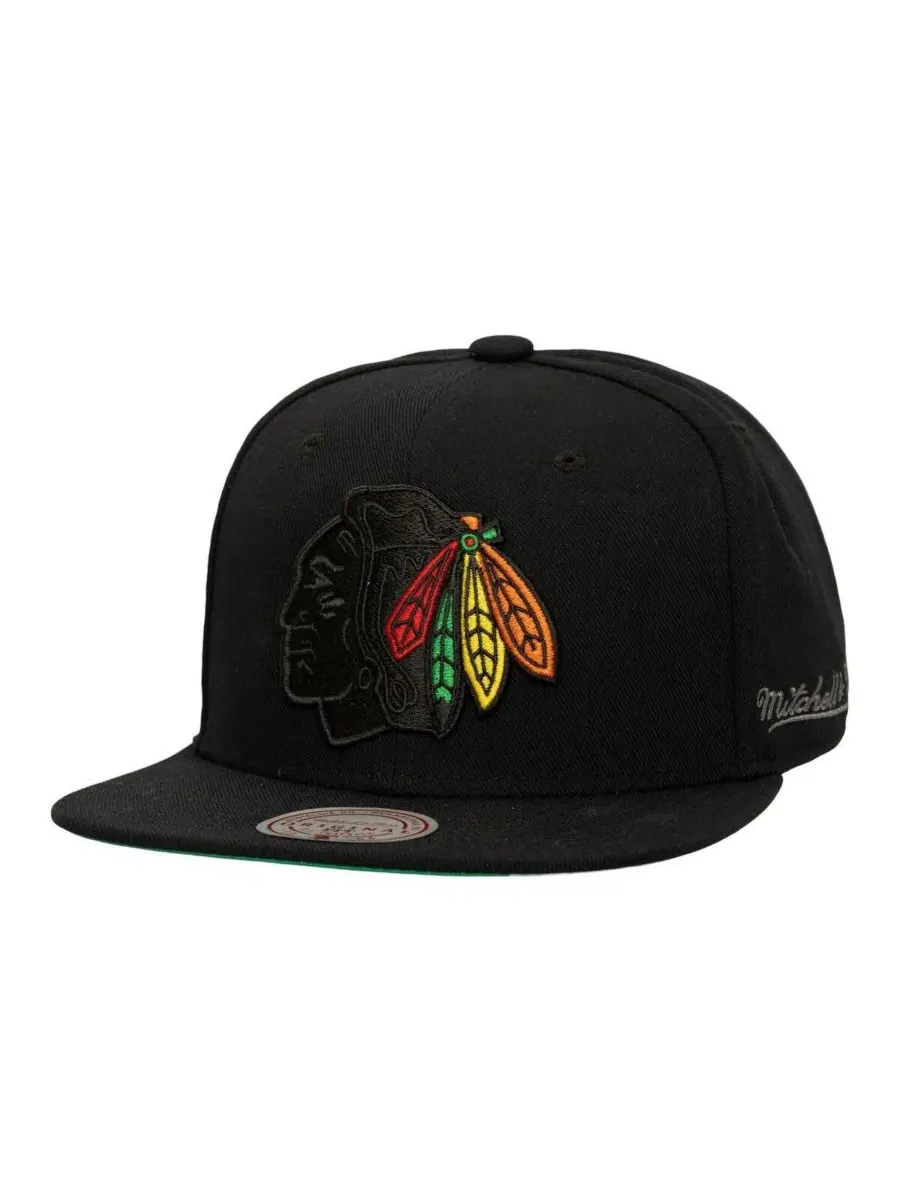 Кепка-снапбек Chicago Blackhawks с высокой тульей Mitchell & Ness