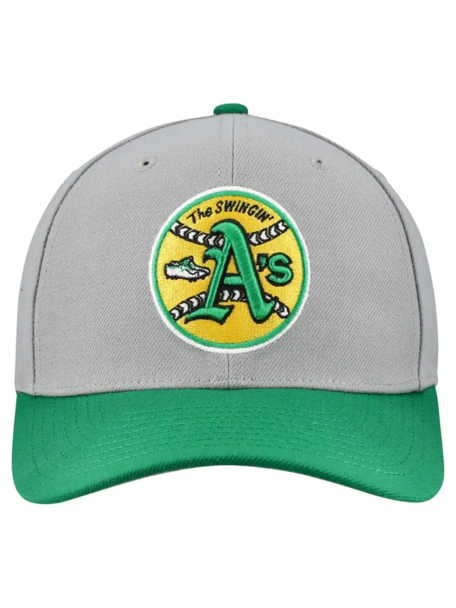 Кепка с вышитым логотипом Oakland Athletics Mitchell & Ness — изображение 4 из 4, серый