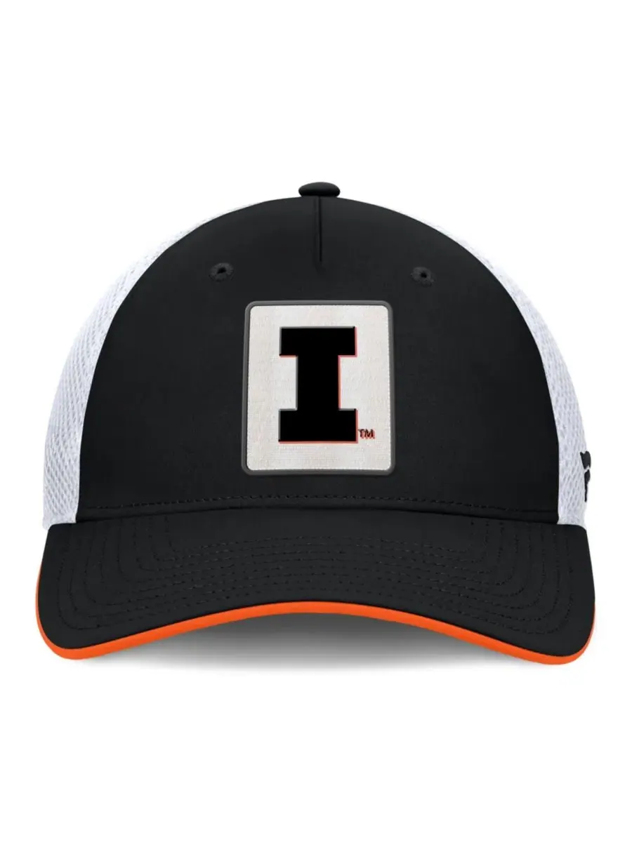 Кепка с вышитым логотипом Illinois Fighting Illini Fanatics — изображение 2 из 5, черный белый