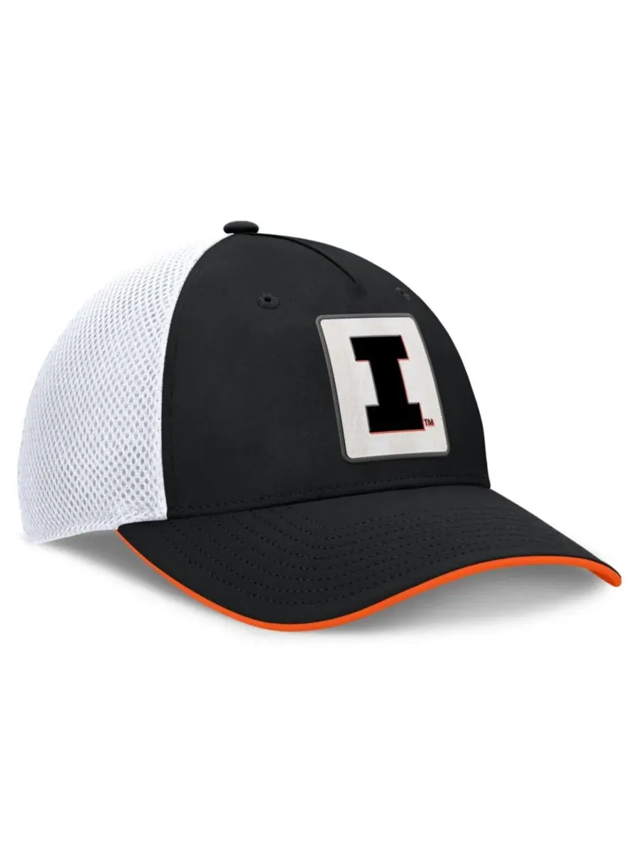 Кепка с вышитым логотипом Illinois Fighting Illini Fanatics — изображение 3 из 5, черный белый