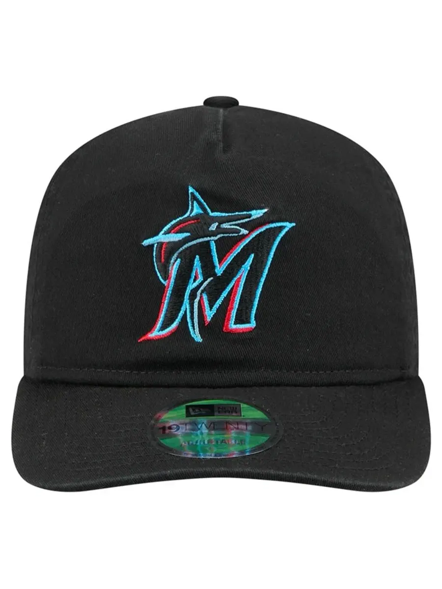 Бейсболка Miami Marlins 19TWENTY с регулируемым размером New Era — изображение 2 из 3, черный