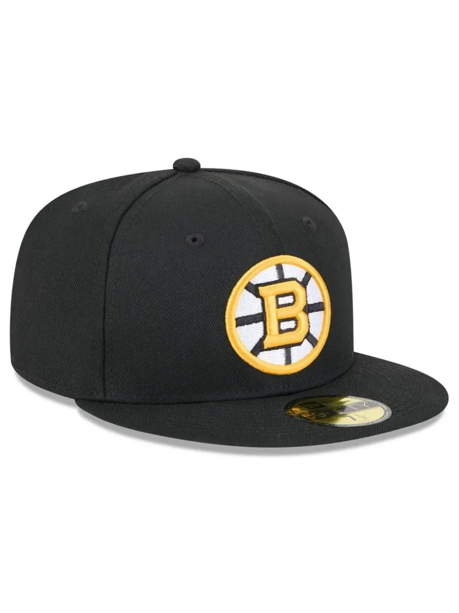 Кепка с высокой тульей New Era, Boston Bruins Core 59FIFTY — изображение 3 из 4, черный
