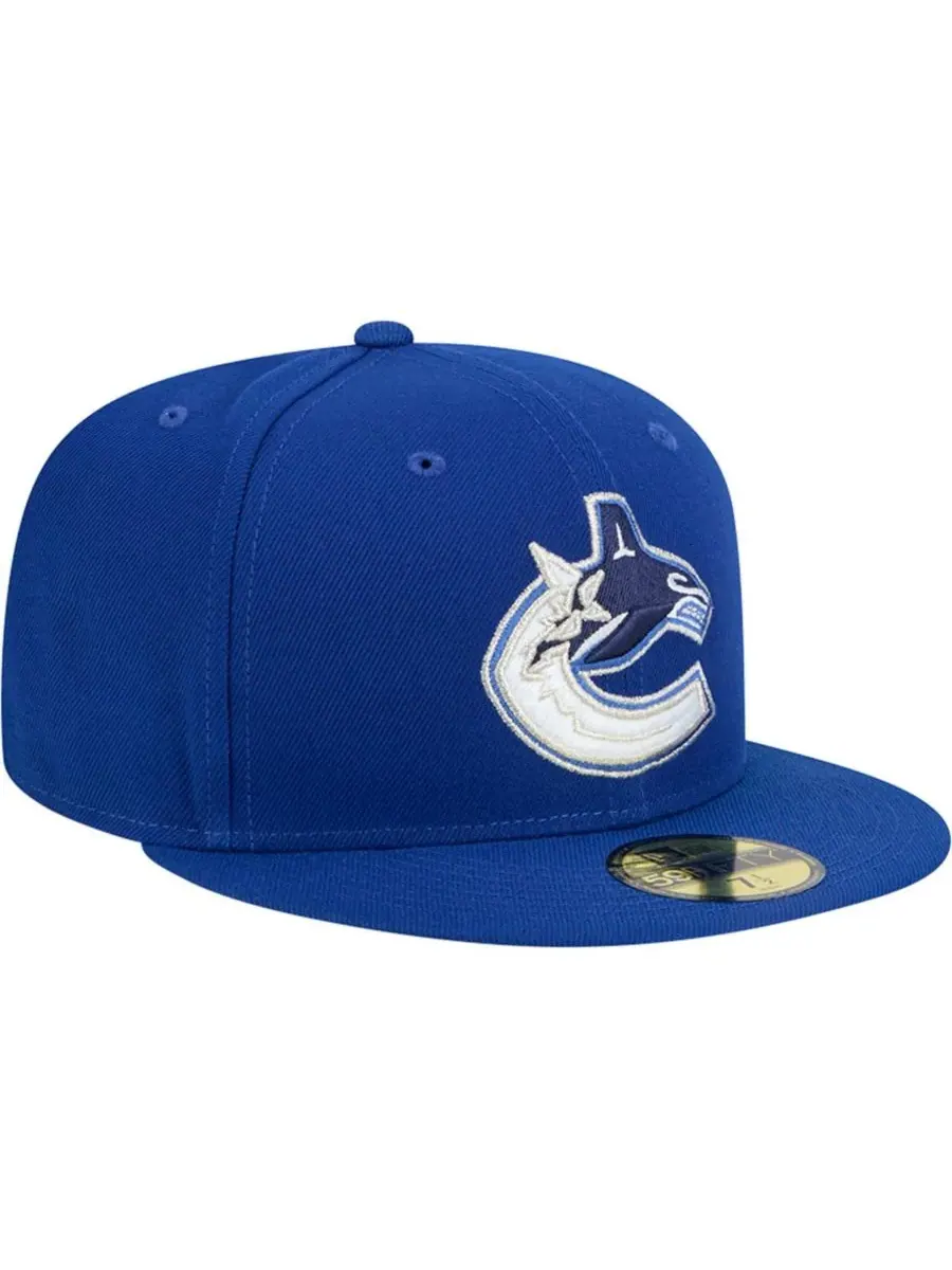 New Era Мужская синяя бейсболка Vancouver Canucks Core 59FIFTY — изображение 2 из 4, синий