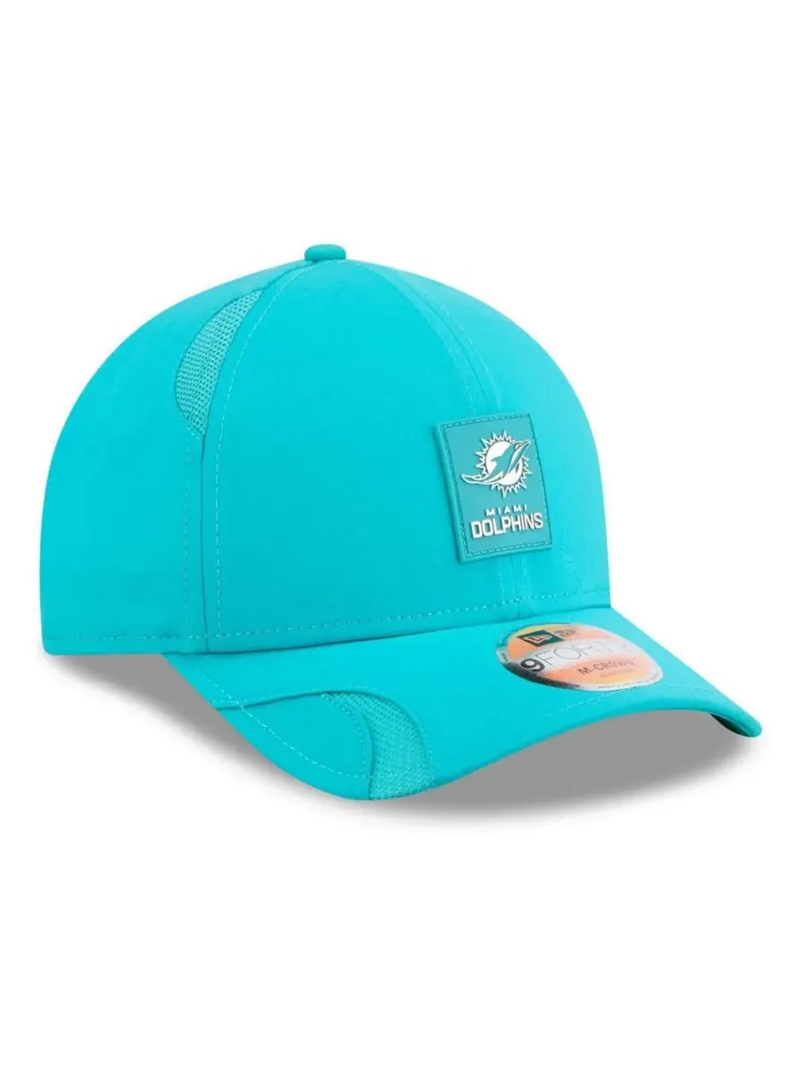 Детская бейсболка Big Boys and Girls Aqua Miami Dolphins 2025 Sideline 9FORTY с регулируемым — изображение 4 из 5, голубой
