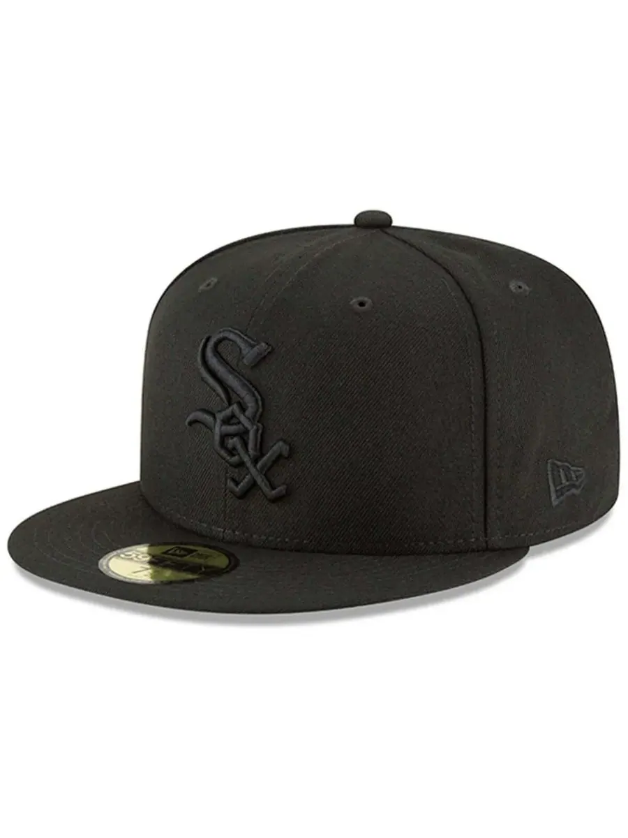 New Era Мужская черная бейсболка Chicago White Sox с основным логотипом, модель Basic 59FIFTY
