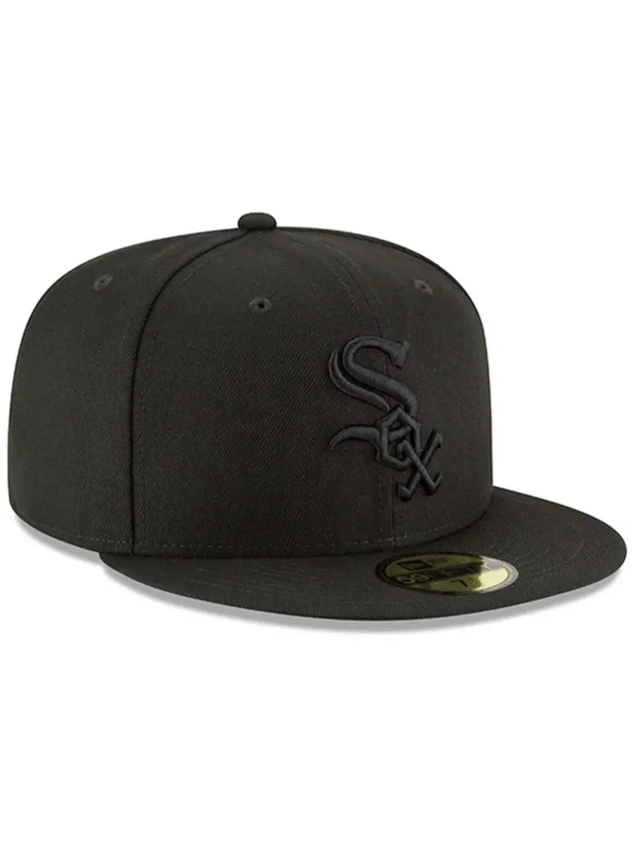 New Era Мужская черная бейсболка Chicago White Sox с основным логотипом, модель Basic 59FIFTY — изображение 3 из 4, черный