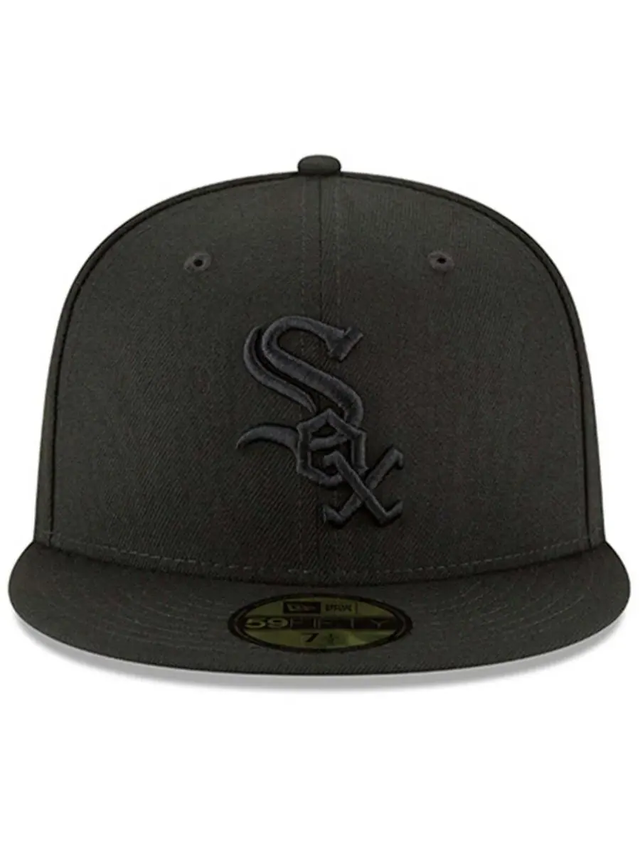 New Era Мужская черная бейсболка Chicago White Sox с основным логотипом, модель Basic 59FIFTY — изображение 4 из 4, черный