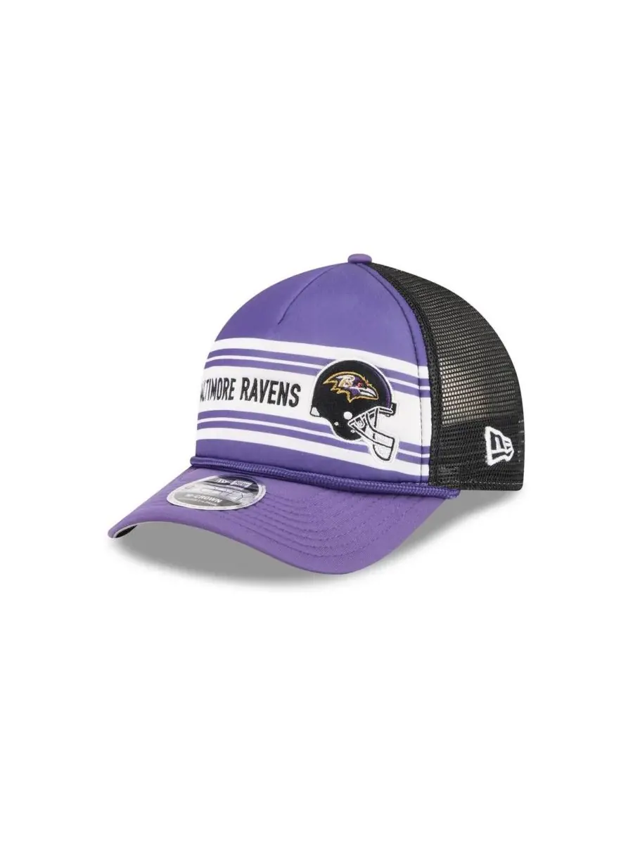 New Era Мужская фиолетовая регулируемая бейсболка Baltimore Ravens Linear A-Frame 9FORTY