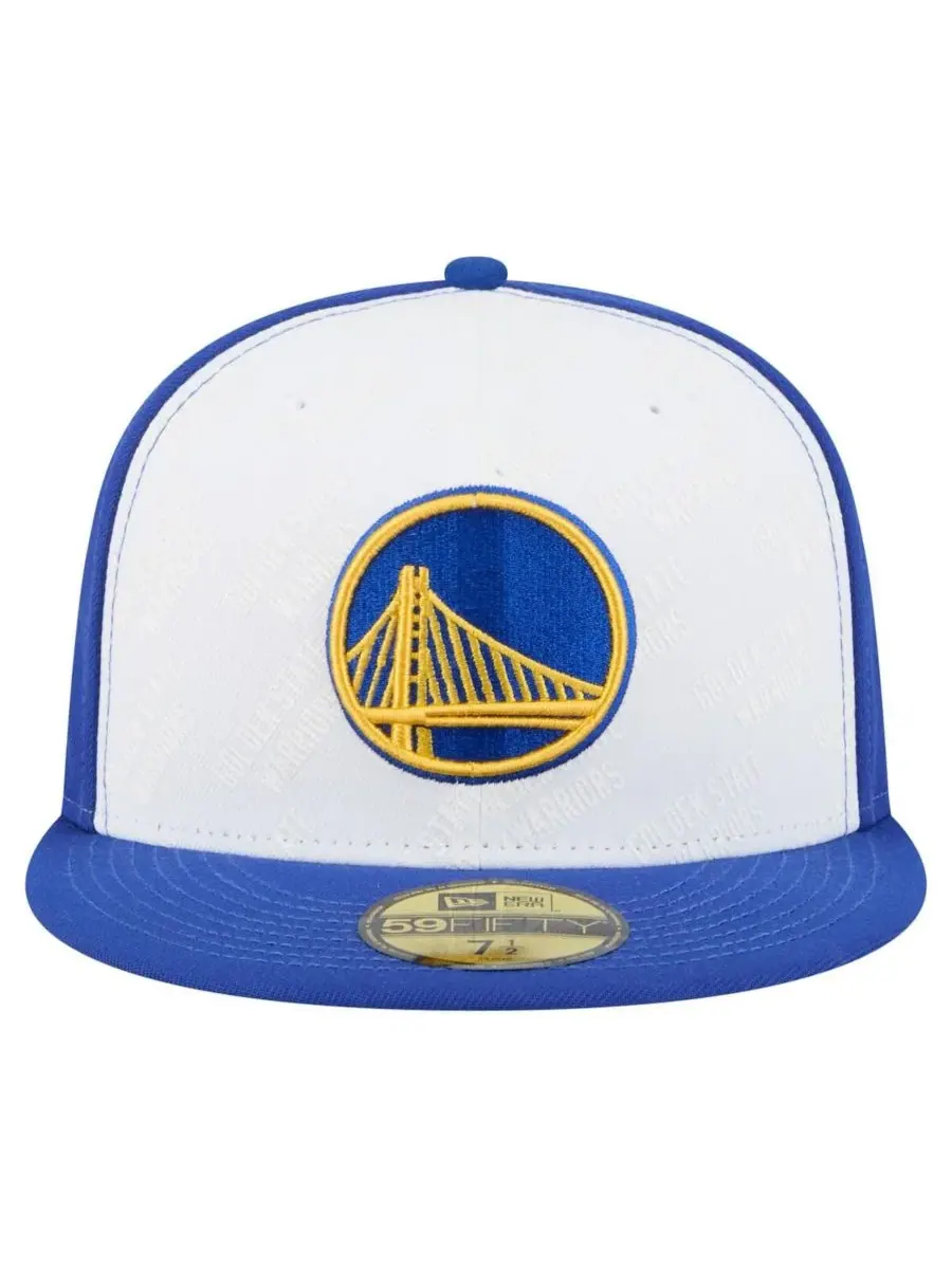 New Era Мужская кепка Golden State Warriors Repeat 59Fifty белого/королевского цвета — изображение 2 из 5, белый