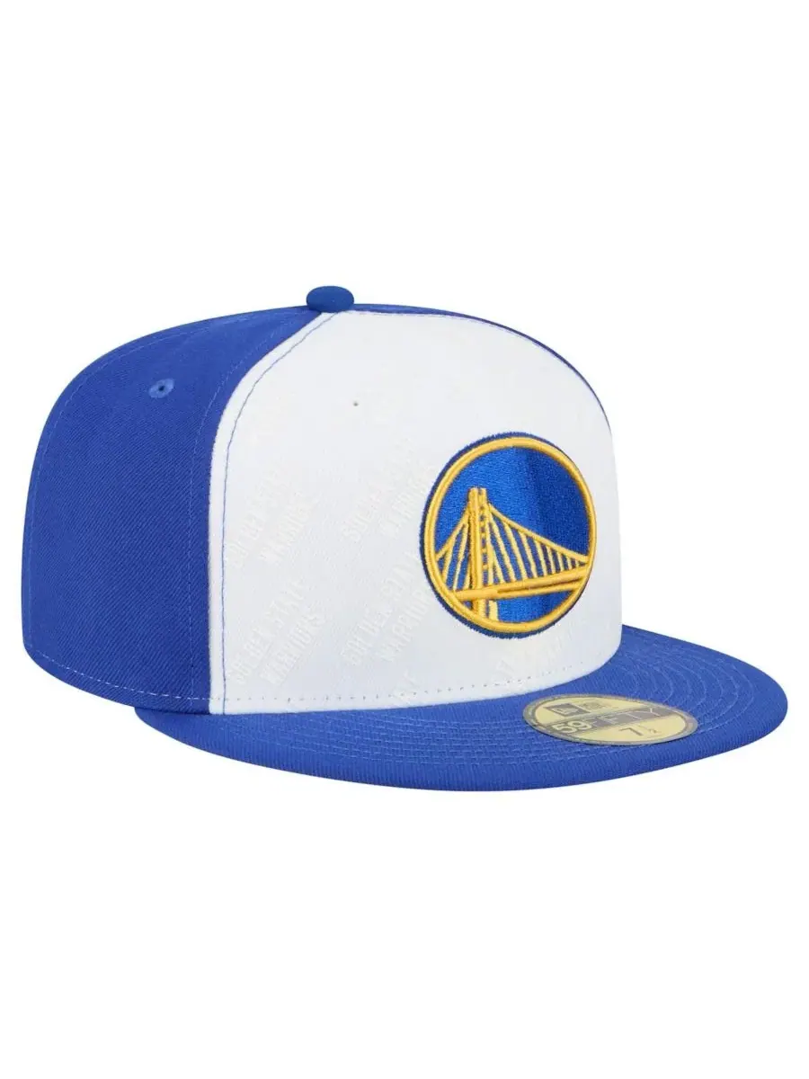 New Era Мужская кепка Golden State Warriors Repeat 59Fifty белого/королевского цвета — изображение 3 из 5, белый
