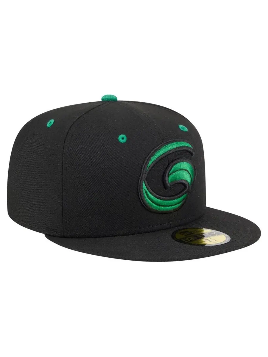 New Era Мужская черная бейсболка Greensboro Grasshoppers из коллекции Authentic Collection 59FIFTY — изображение 3 из 4