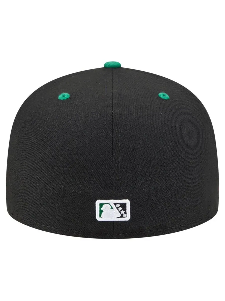 New Era Мужская черная бейсболка Greensboro Grasshoppers из коллекции Authentic Collection 59FIFTY — изображение 4 из 4