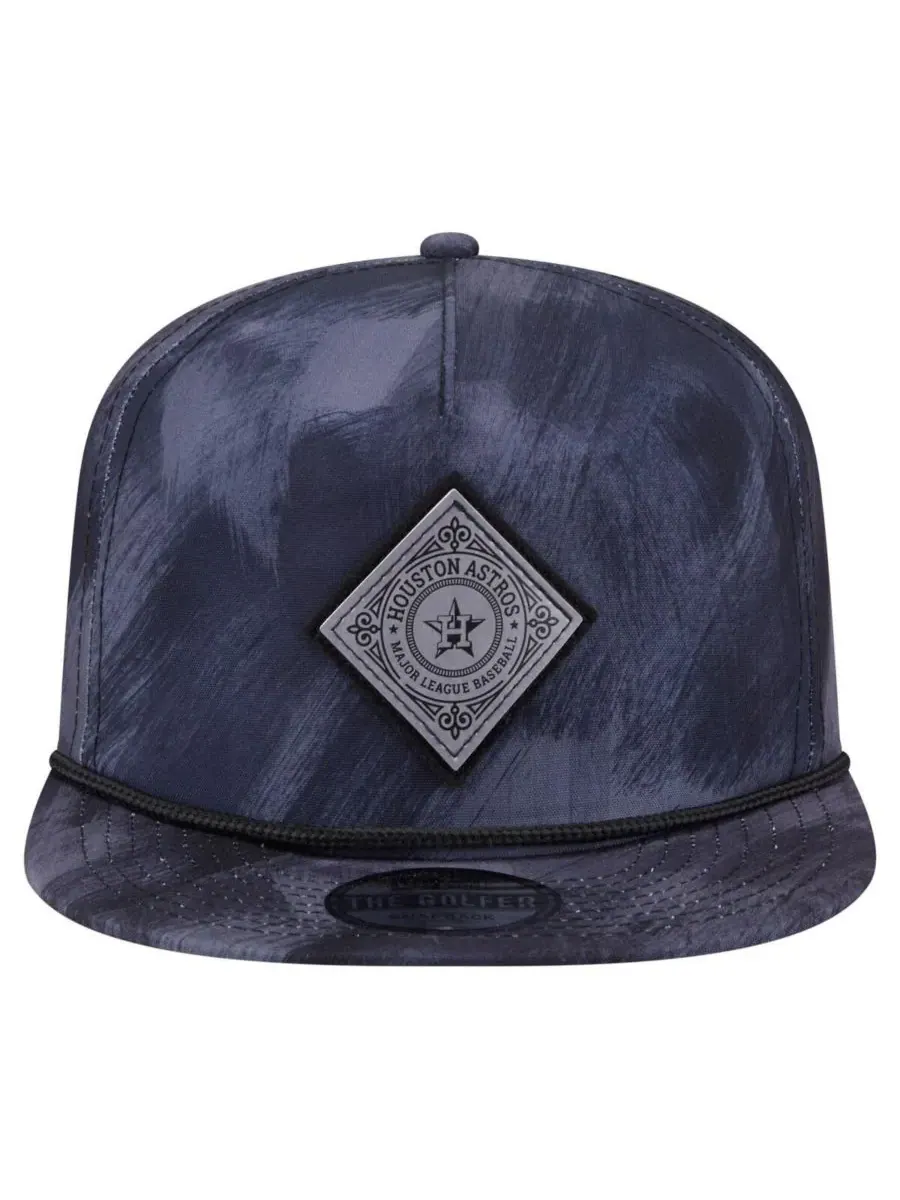 New Era Мужская темно-синяя бейсболка-снепбек с принтом Houston Astros — изображение 2 из 5, темно-синий