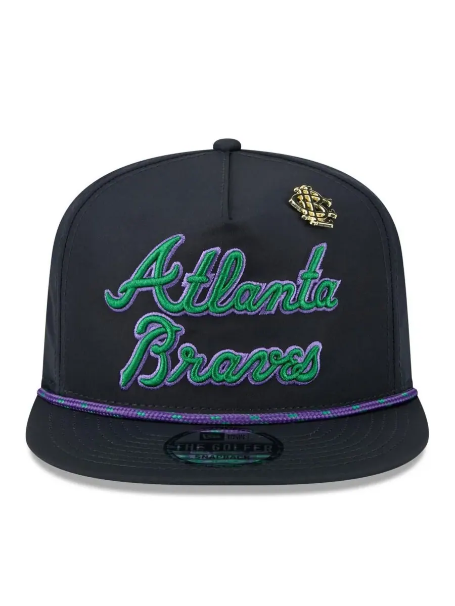 New Era Мужская темно-синяя бейсболка Atlanta Braves 2025 Big League Chew Golfer Snapback — изображение 2 из 5, темно-синий