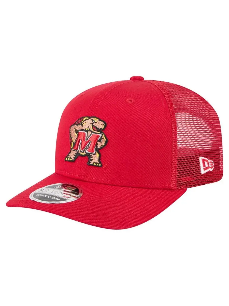 New Era Мужская красная бейсболка Maryland Terrapins Primary 9SEVENTY Trucker с эластичными