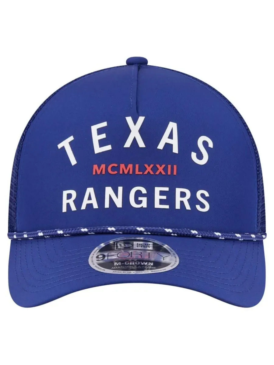 Мужская минималистичная регулируемая кепка 9FORTY A-Frame с символикой команды Royal Texas Rangers — изображение 2 из 4