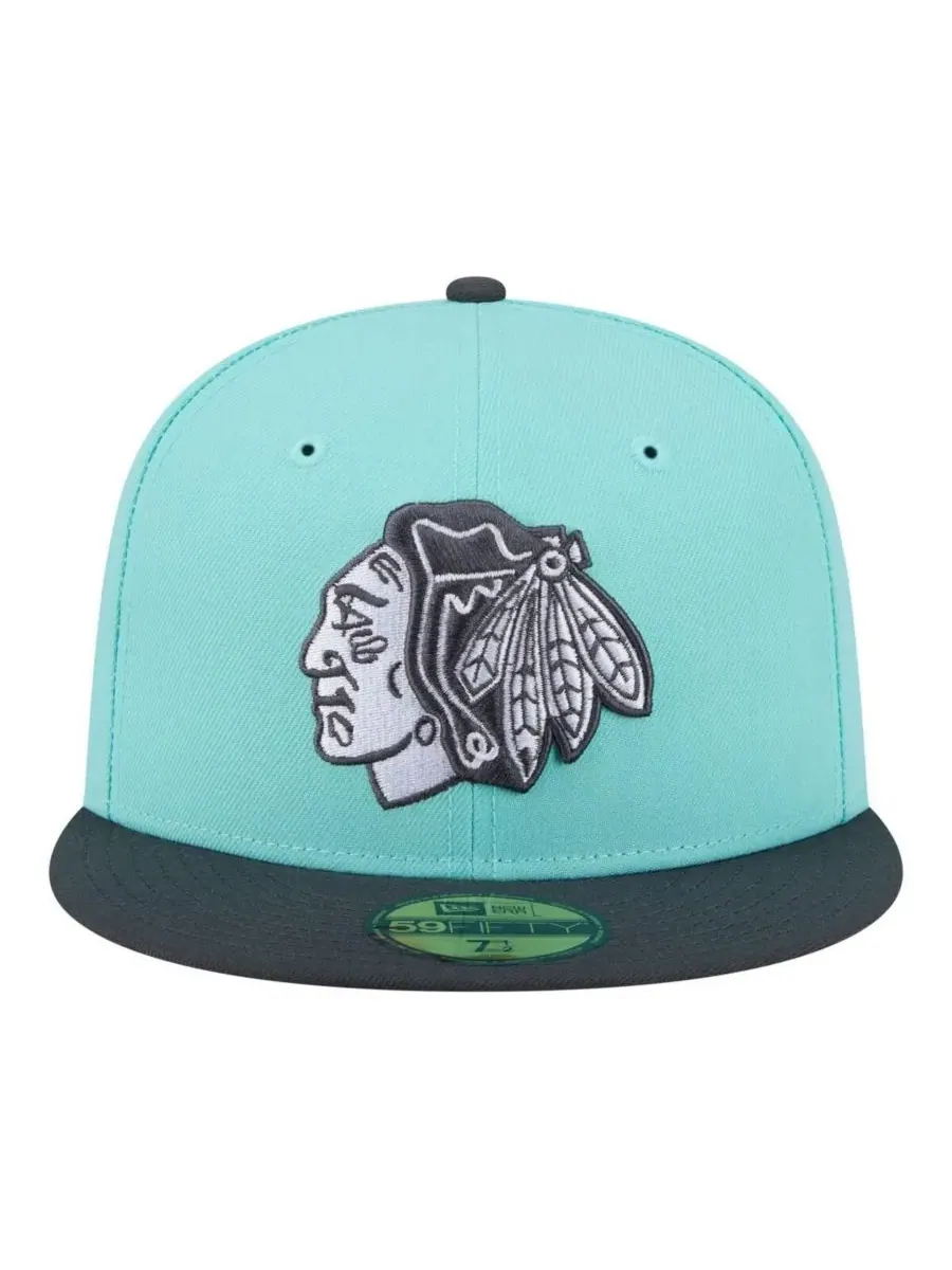 Кепка мужская с вышитым логотипом Chicago Blackhawks New Era — изображение 2 из 5, темно-серый